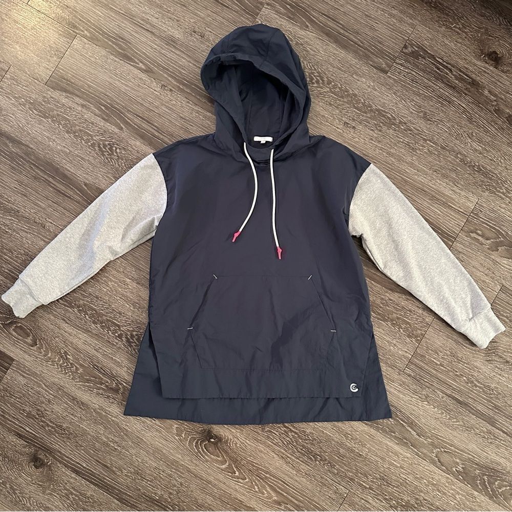 Johnny Was Calme Hoodie Womens Nylon Pullover Cotton Blend Sleeves